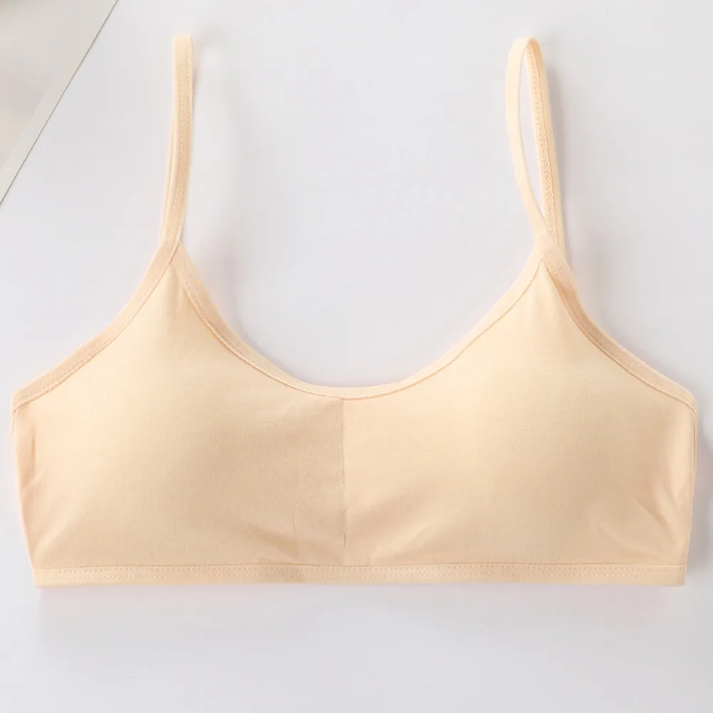 

1/3Pcs Breathable Cotton Training Bras Elastic Wireless Girl Sports Bra Underwear Children Tube Tops for Teeange Toddler Girls