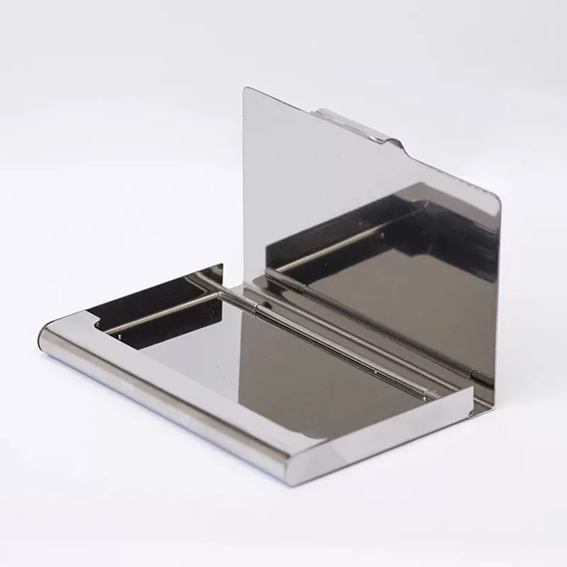 Fashion Card Holder Stainless Steel Silver Aluminium Credit Card Case Women Wallets Men ID Card Box Business Card Organizer