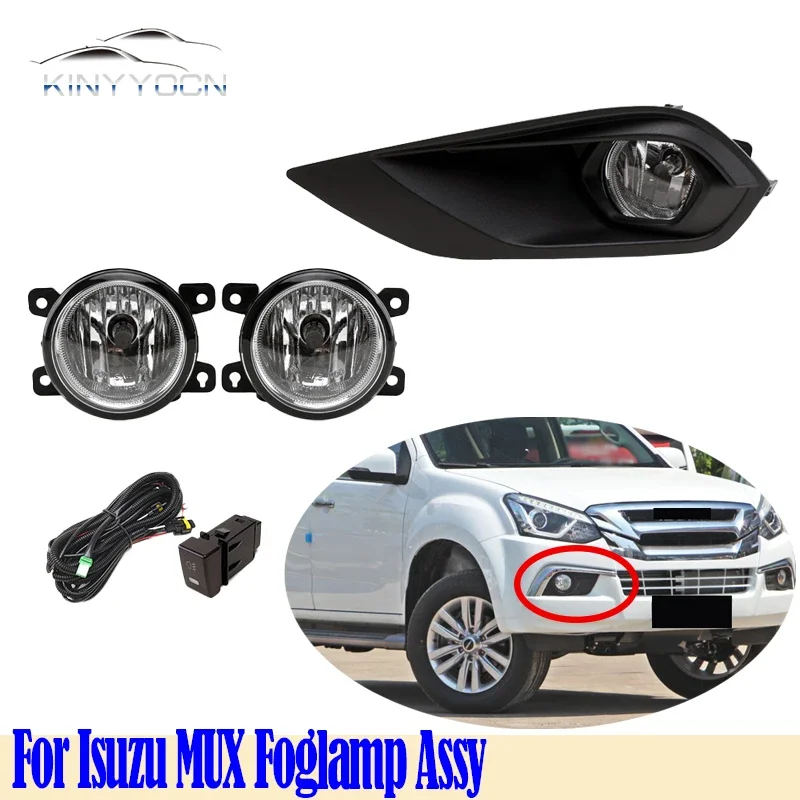 For Isuzu MUX Mu-X 2020 21 22 Front Bumper Fog Light Foglight Fog Lamp Foglamp DRL Day Running Lamp Headlamp