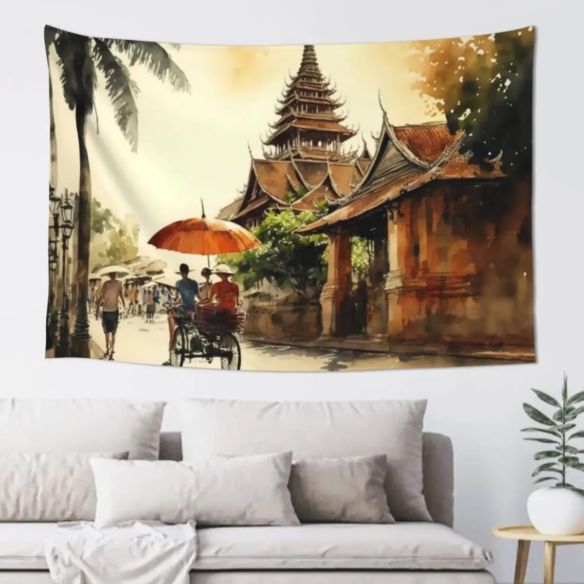 

Chiang Mai Thailand Tapestry Home Decor Aesthetic Room Decorations Tapestry