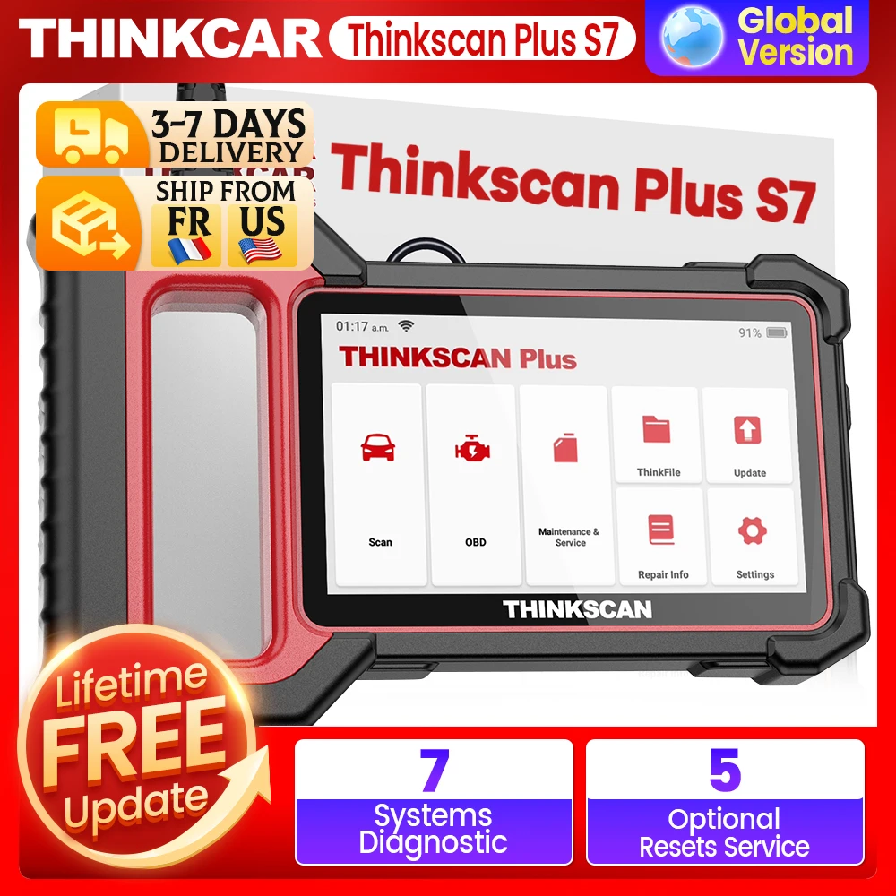 THINKCAR Thinkscan Plus S7 S6 S4 Obd2 Scanner Car Diagnostic Tools Automotivo Scanner Auto Diagnosis Tool Code Reader 28 Resets