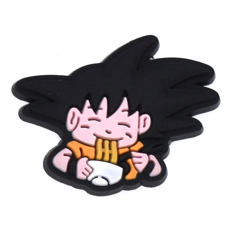 Dragon Ball PVC Son Goku Super Fighter Slipper Accessories Garden Shoes Toys Ornament Buckles for Kids Gift