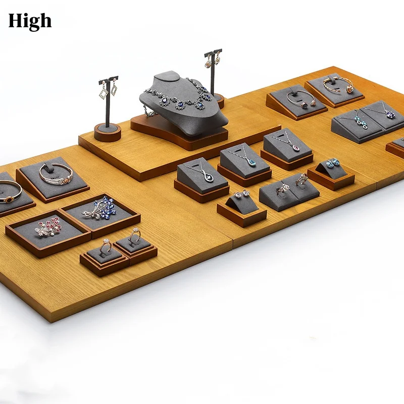 

Multi-Purpose Jewelry Display Set - Universal Necklace, Pendant, Ring Stand, and Accessories Display Rack for Storefront