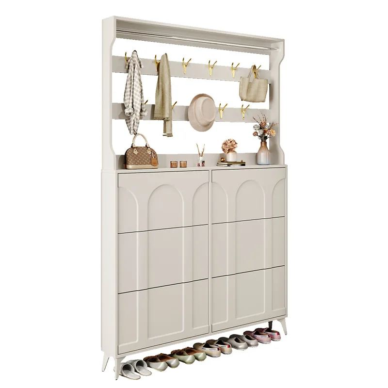 

Cream Wind Ultra-thin Tipping Bucket Shoe Household Door Indoor Small Apartment Outdoor Corridor