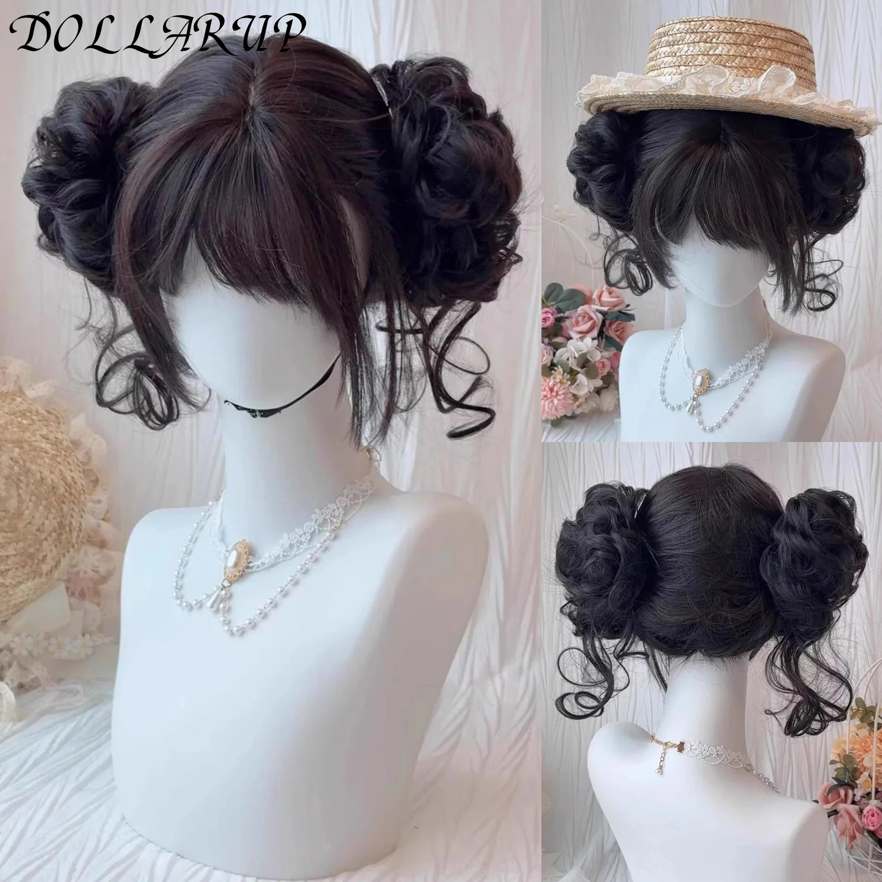 

JKL Коричневый Черный Короткий Прямой Синтетический Парик Женский Боб Длиной Парик Волос Для Повседневного Косплея Натуральный Термостойкий Fi