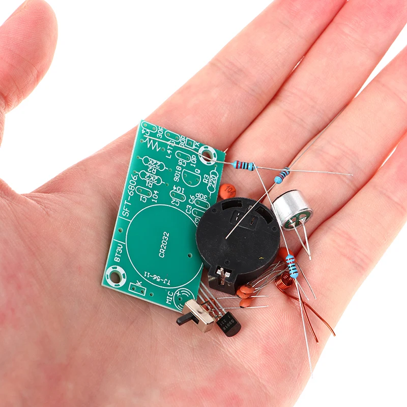 FM Stereo Radio Transmitter DIY Kit With Microphone DC 3V Soldering Practice