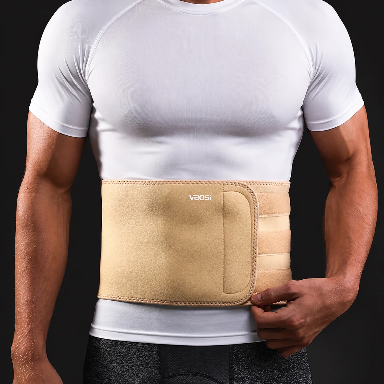 VBOSI Adjustable Waist Support Band with PVC Stays for Men Women – Back Brace for Sports, Training & Daily Use