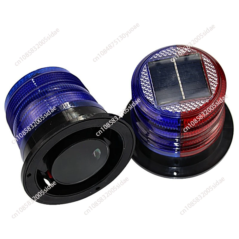 LED Solar Warning Light Magnetic Car Roof Flashing Light Night Traffic Roadblock Light Signal for Guard Booth