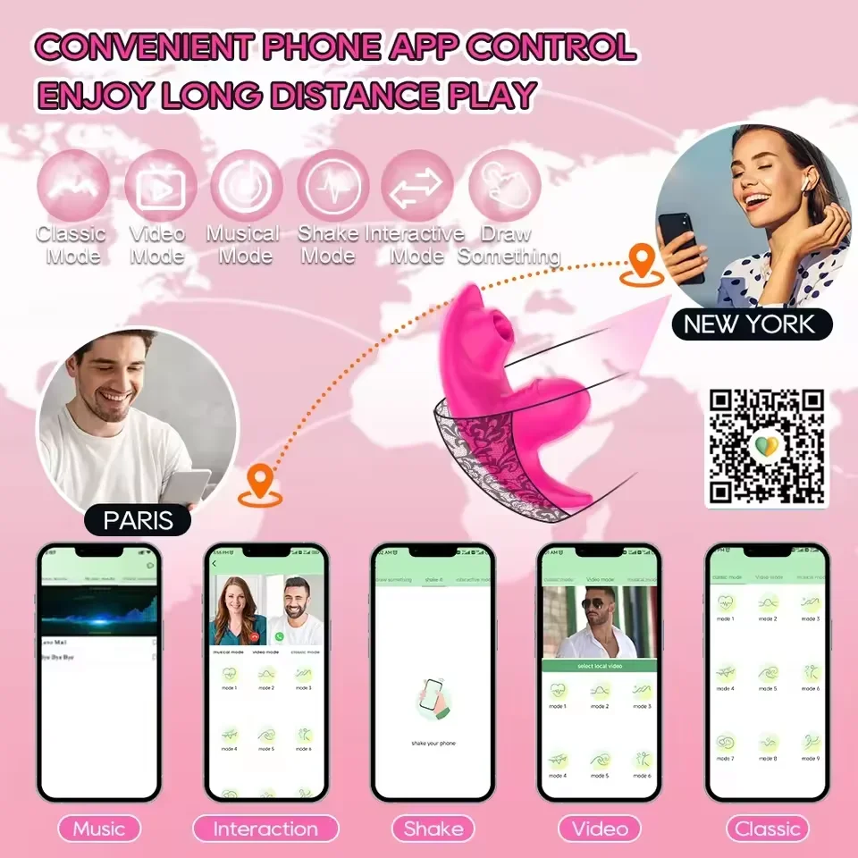 APP Control Sucking Vibrator for Women G Spot Clitoris Stimulator Dildo Wireless Bluetooth Female Wear Vagin Massager Sex Toys