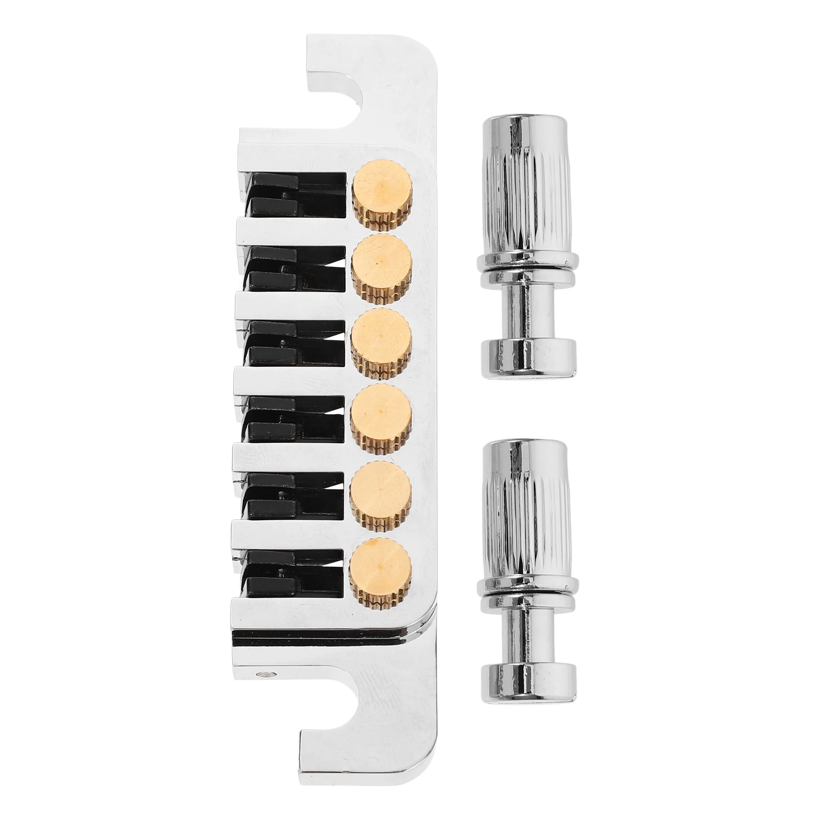 

Saddle Bridge Tailpiece Guitar Accessories Replace Silver Aluminum Alloy Durable