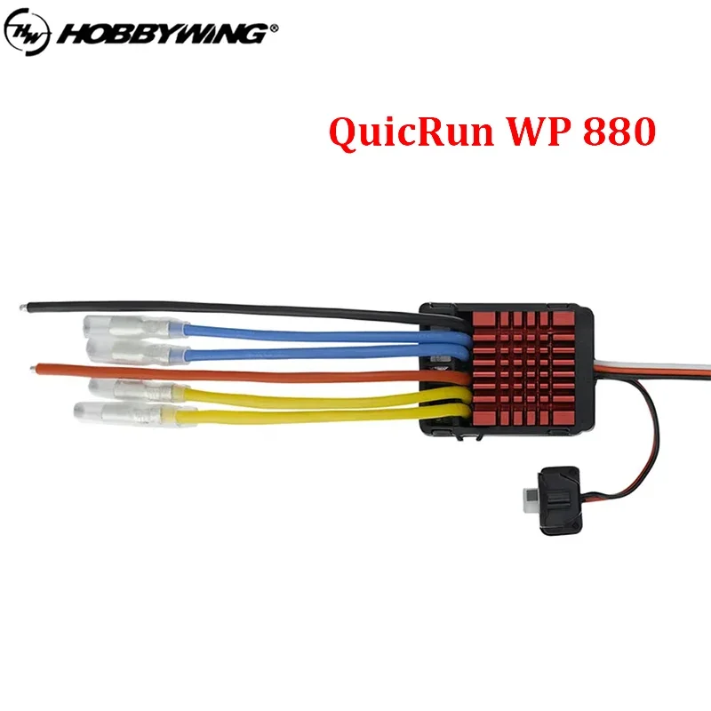 Hobbywing QuicRun WP880 80A Dual Brushed 2-4S LiPo Waterdichte ESC Snelheidsregelaar voor 1/8 RC Auto