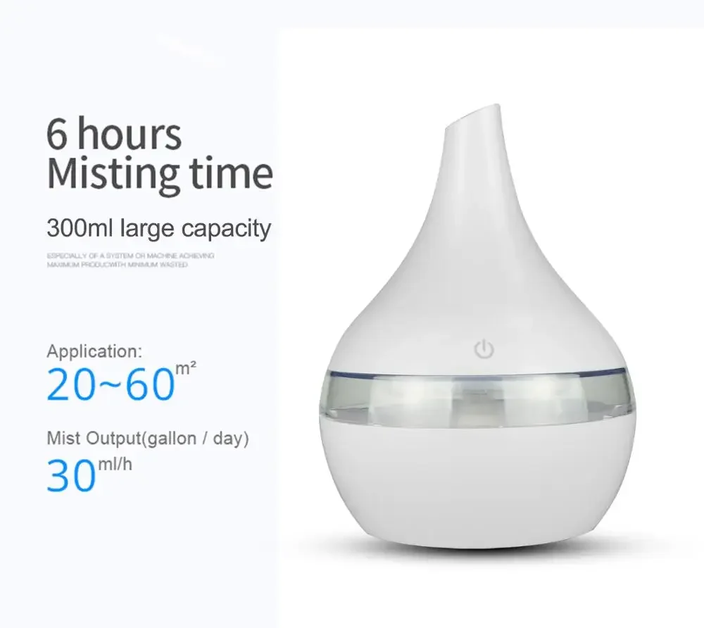 USB Ultrasonic Air Humidifier Aroma Diffuser Cool Mist Maker