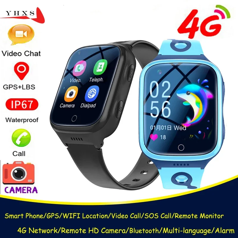 

Смарт-часы детские, 4G, GPS, Wi-Fi, SOS, IP67