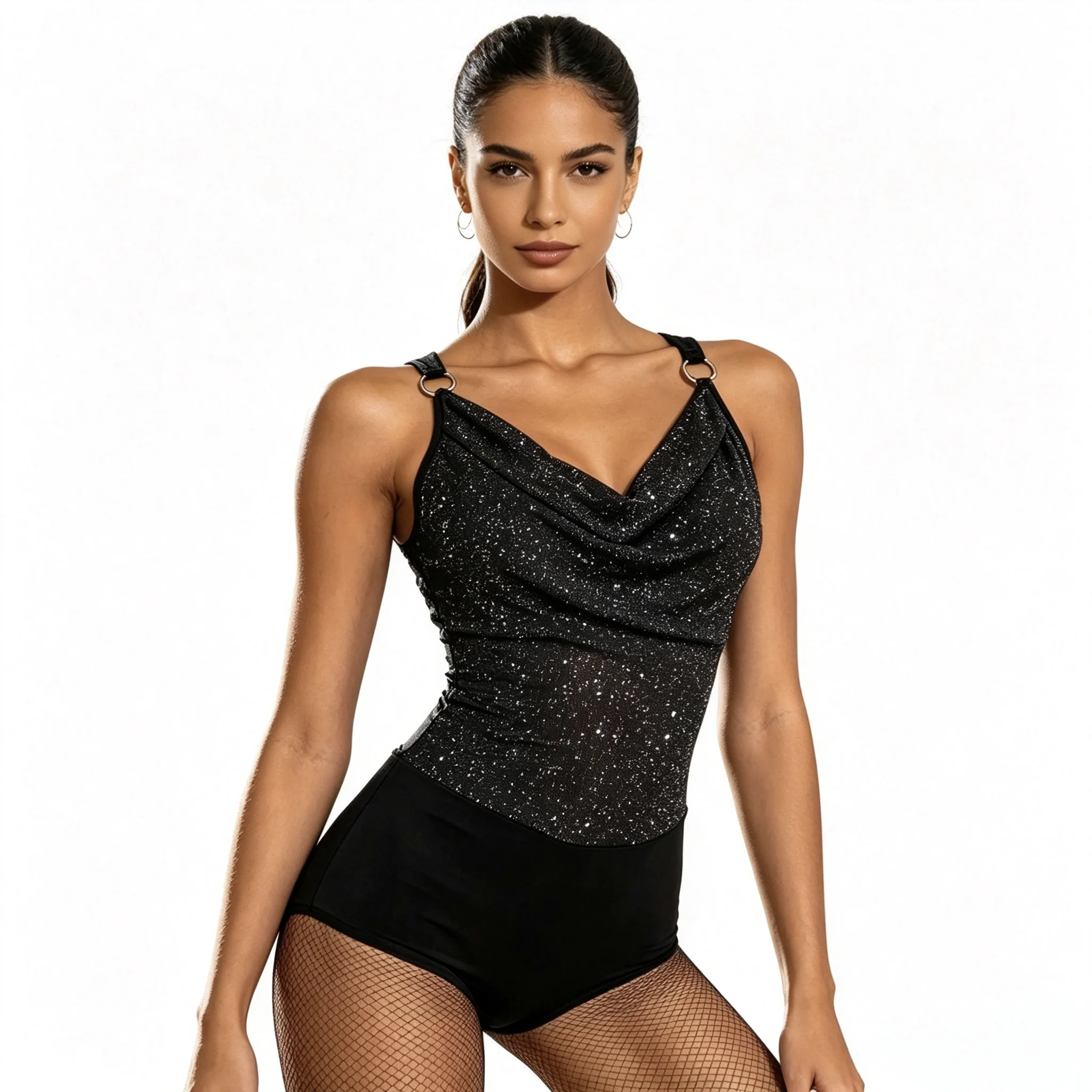 sleeveless-glitter-latin-dance-leotard-for-women-cowl-neck-o‑ring-shoulder-straps-mesh-back-bodysuit-ballroom-practice-competiti