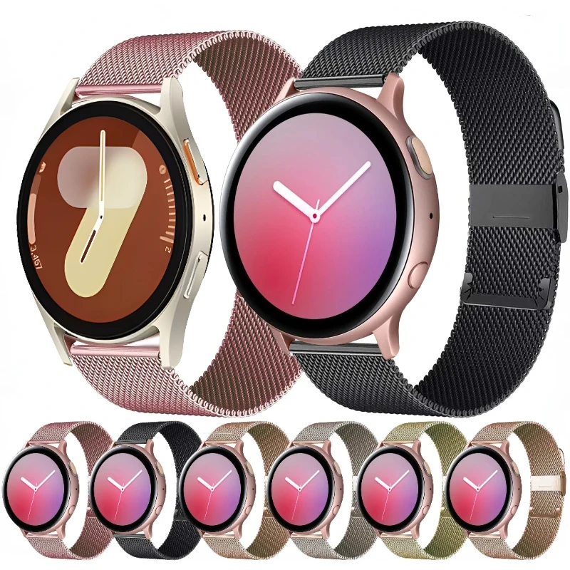 20 مللي متر Milanese حلقة لساعة سامسونج FE 7 6 5 4 40 44 مللي متر 5Pro سوار لساعة جالاكسي 42 مللي متر نشط 2/جير S2/4 6 كلاسيكي 43 47 مللي متر