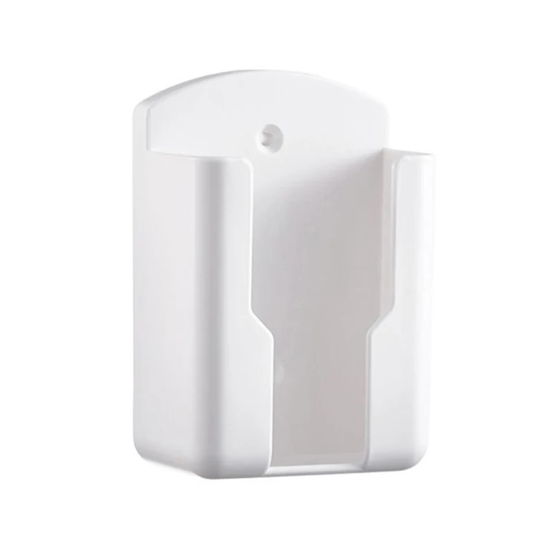 1Pc Universal Air Conditioner Remote Holder White Wall Mounted Box Storage Remote Controller Holder Phone Charging Bracket