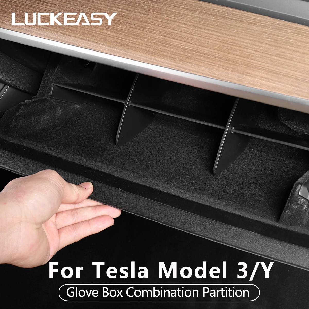 

For Tesla Model 3 Model Y 2020-2023 Glove Box Combination Partition Center Console Storage Glovebox Container Organizer Board