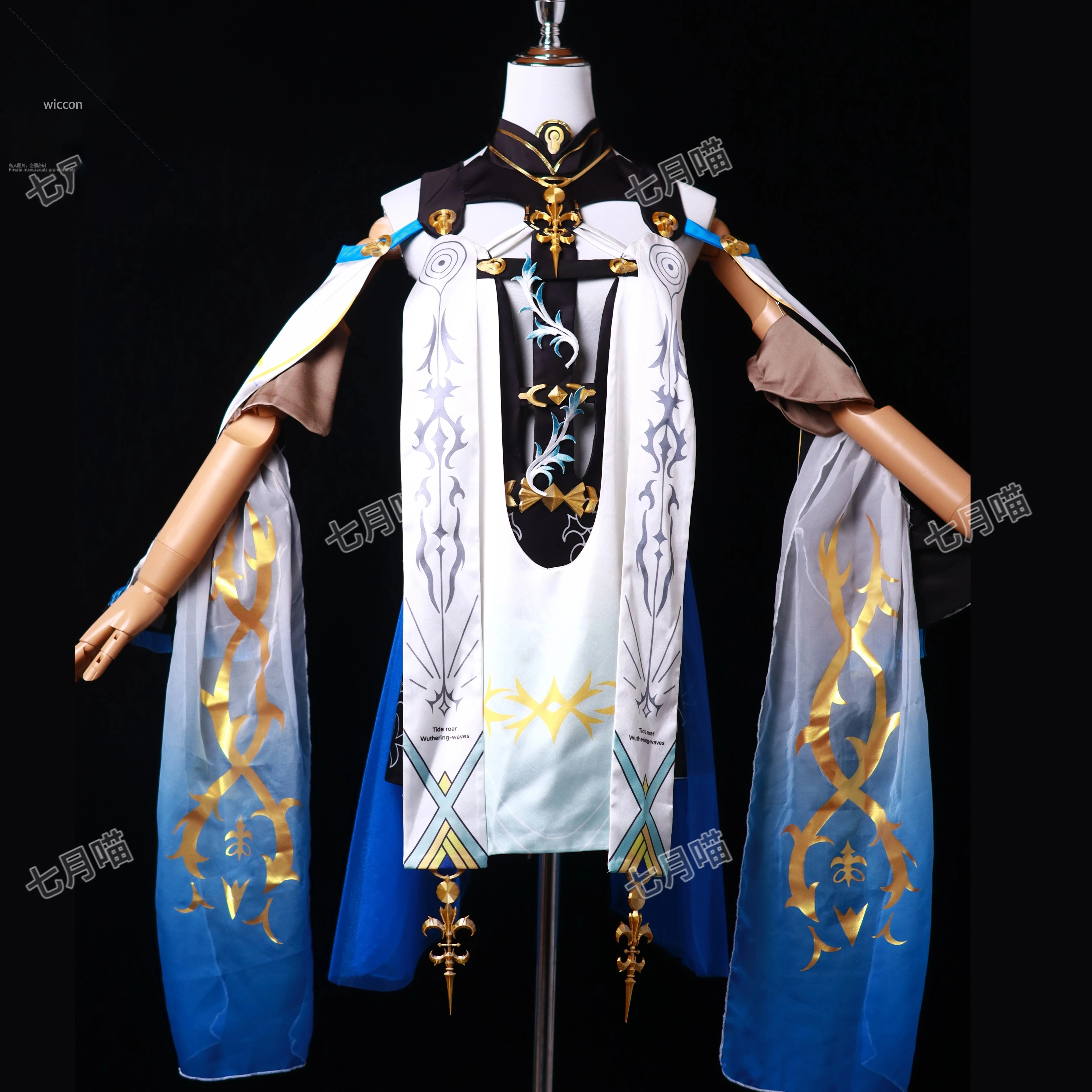 Anime Cartethyia 코스프레 엘프 의상 드레스 Wuthering Waves 게임 의류 가발 여성 섹시한 할로윈 파티 새 여자 의상