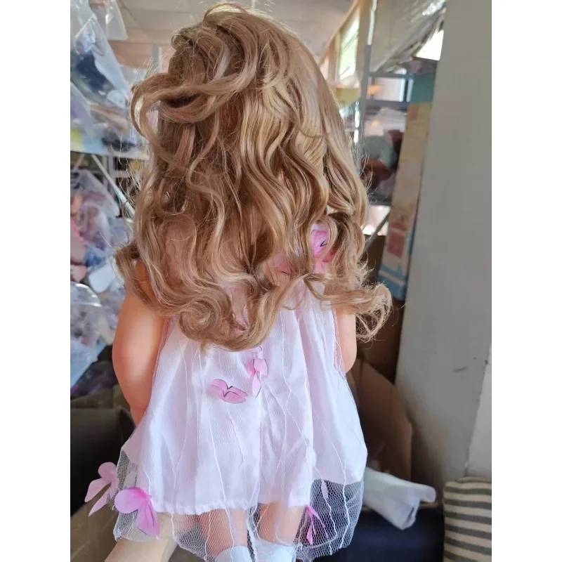55CM Betty Full Body Soft Vinyl Reborn Toddler Curly Hair Princess Lifelike Baby Doll Christmas Gift for Grils