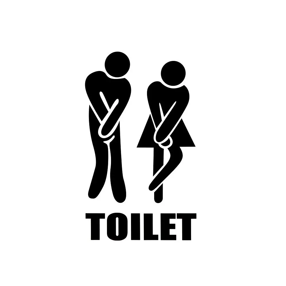 Waterproof Mr. & Mrs.Toilet Decals Removable Bathroom Wall Sticker Vinyl Poster Door Decor Fashion Home Art Decoration 8 Styles