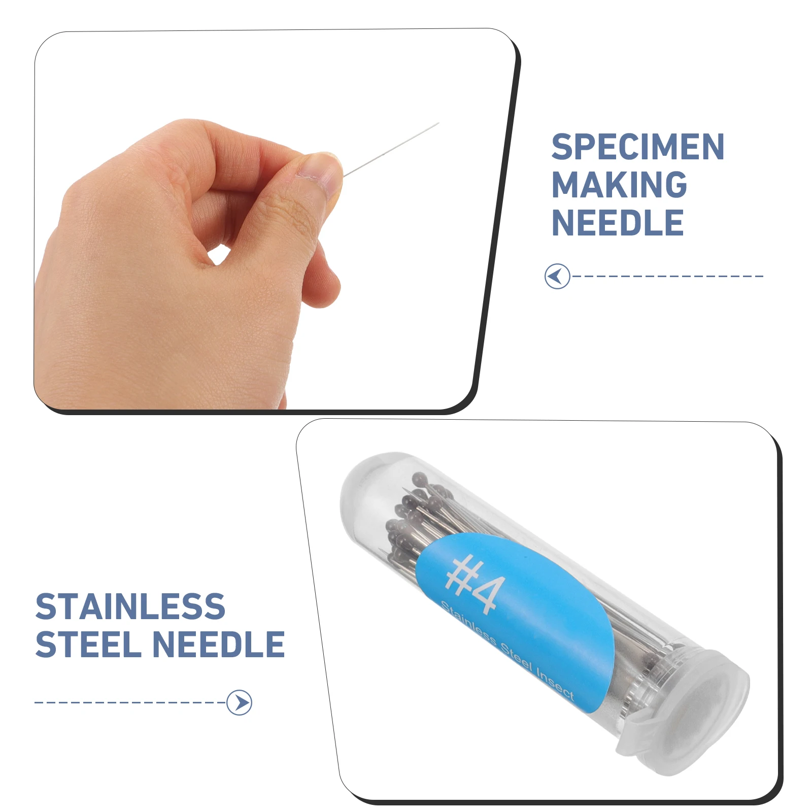 

300 Pcs Stainless Steel Specimen Needles Butterfly Collecting Insect for Entomology Specimen Making Tools