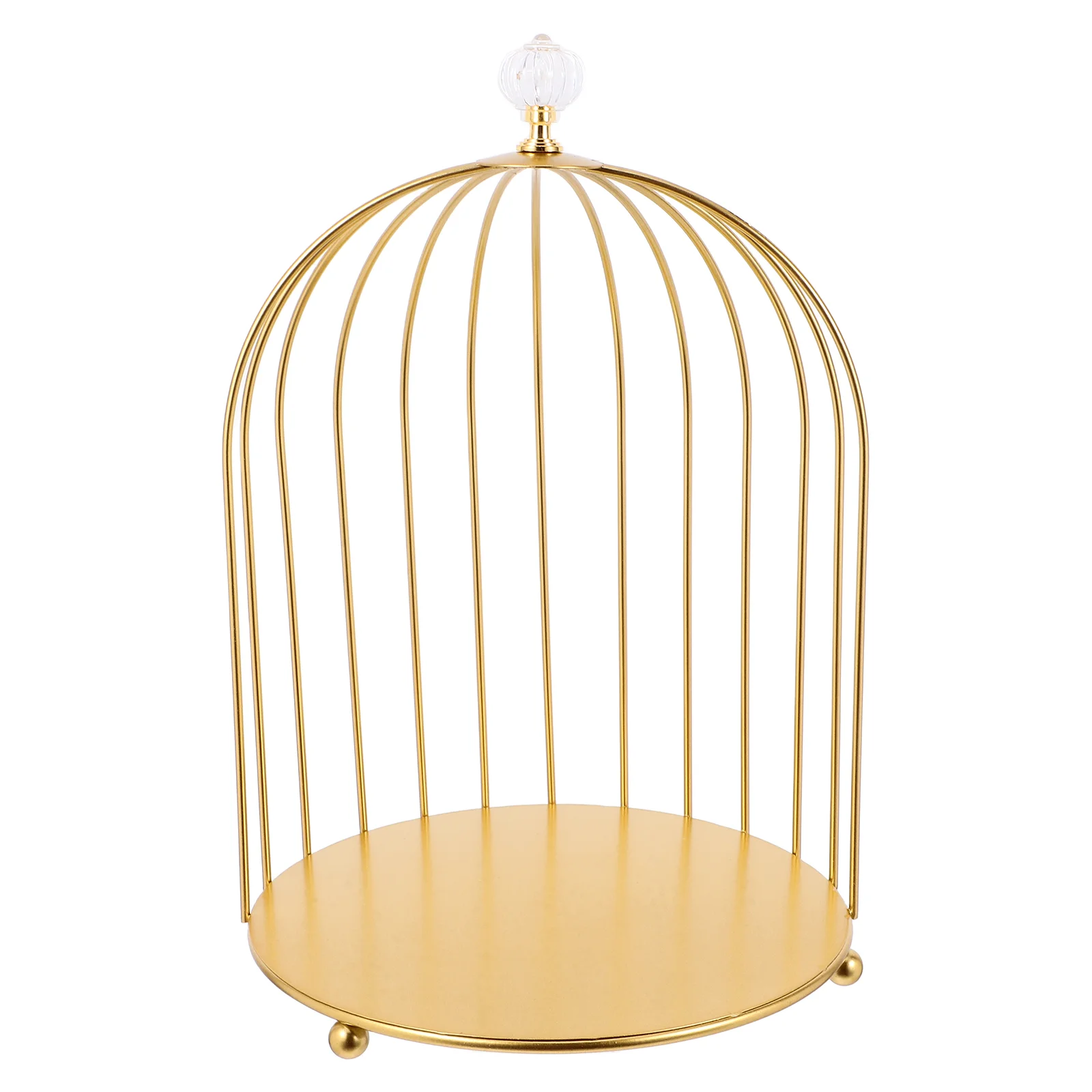 Desktop Cake Dessert Stand Retro Decor Birdcage Organizer Vanity Perfume Tray