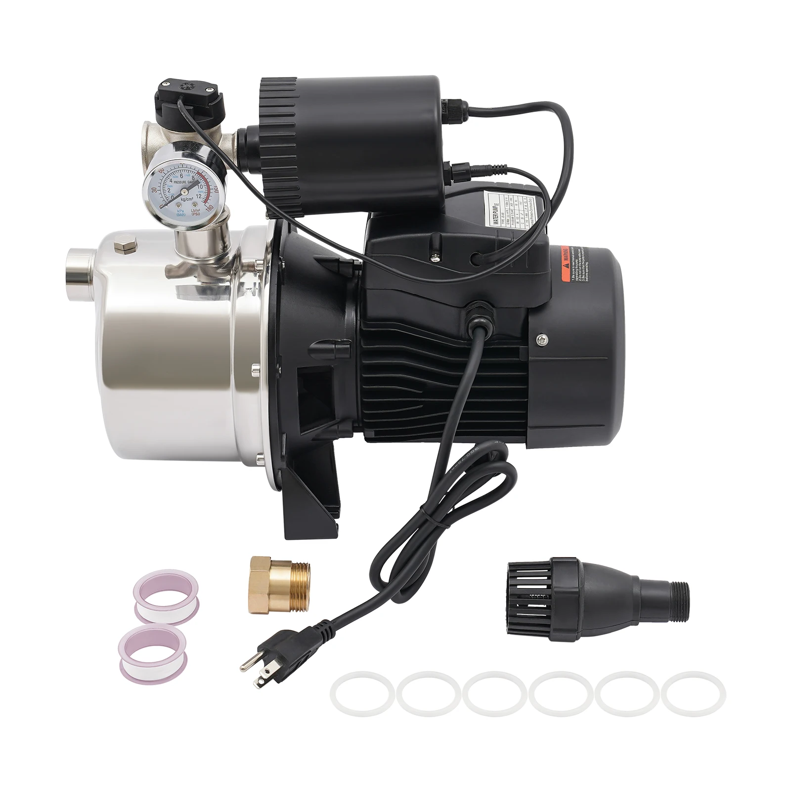 0.75HP Water Pressure Booster Pump Well Jet Pump 110V for Home ,Farms, Garden Hose Boosters, etc