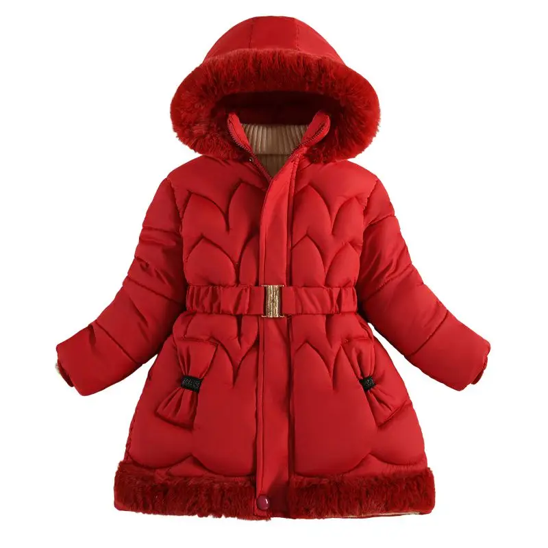 

Winter Children Down Jacket Warm Hooded Thicken Girls Outerwear Plus Velvet Windproof Lightweight Down Jacket Clothing