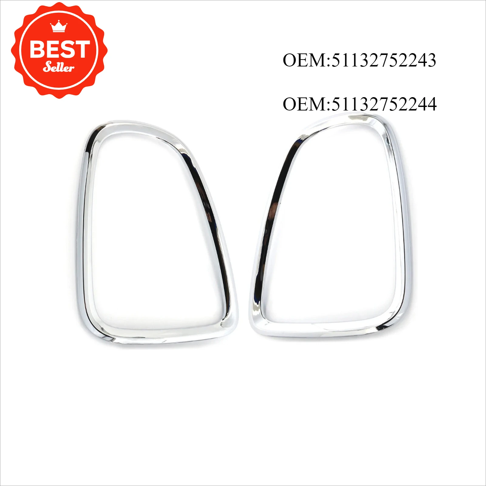 

Tail Light Lamp Trim Ring 2pcs Replacement for BMW Mini Cooper R56 R57 R58 R59 2007-2014