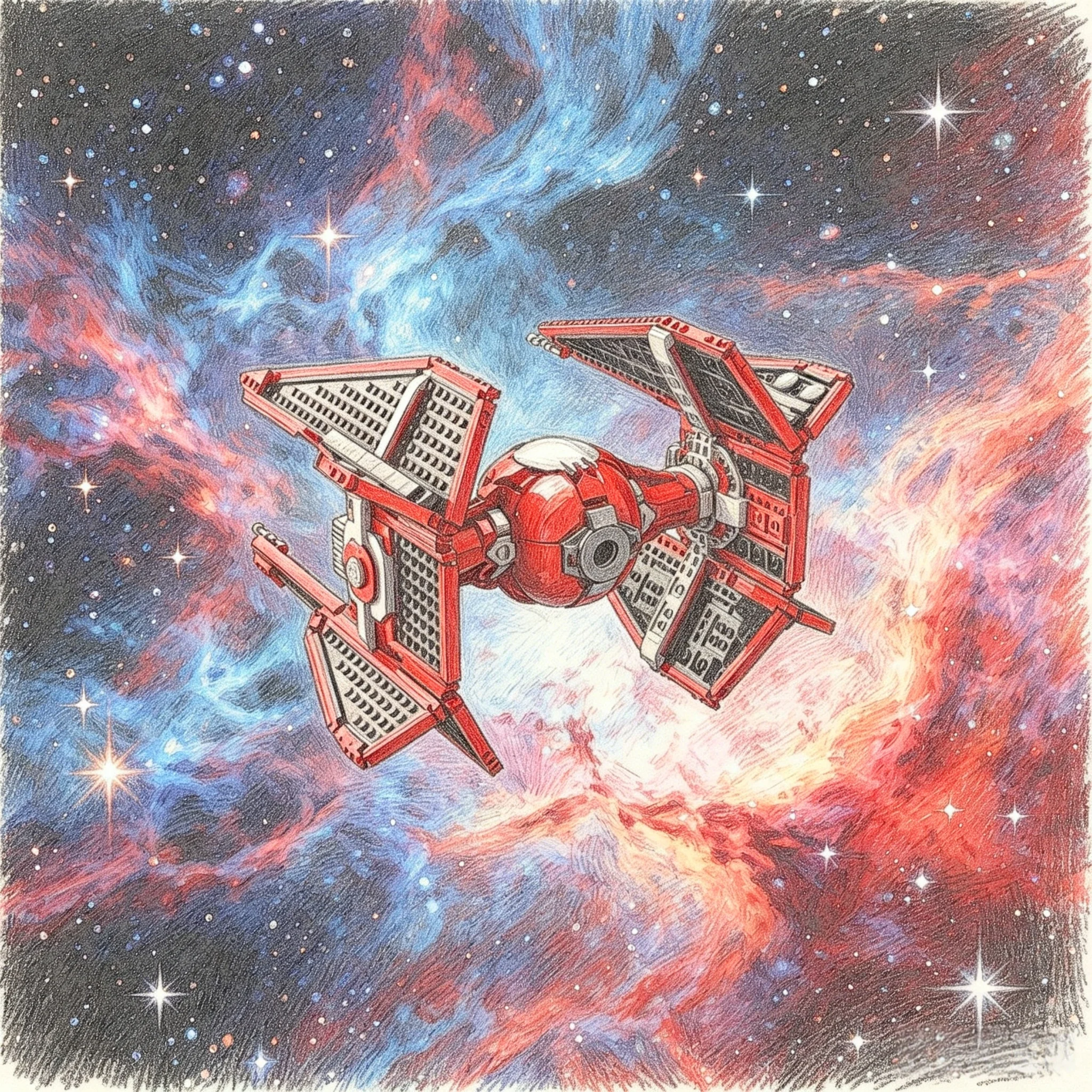 The new guard interceptor building block space famous tie fighter model brick is suitable for decorating holiday birthday gifts