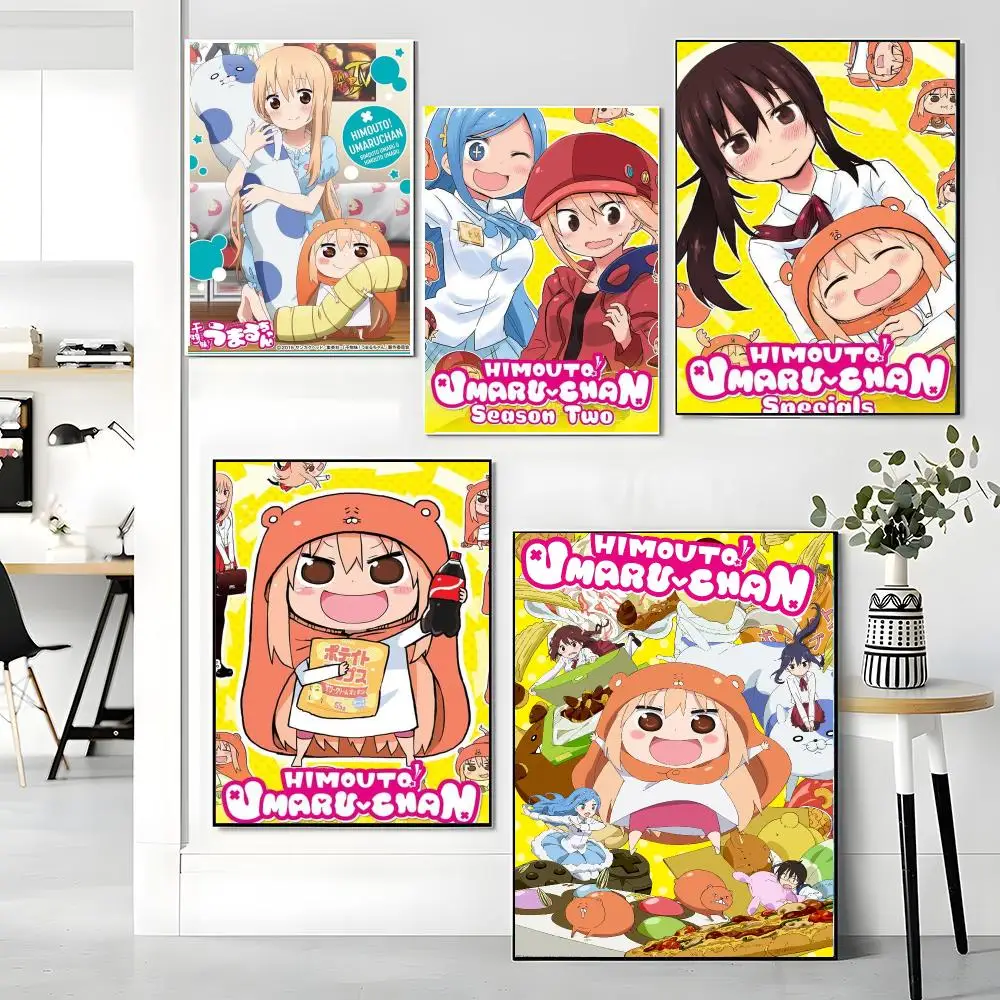 anime H-Himouto Umaru-chan-N Painting Calligraphy Boho Botanical Decor for Living Room Elegant Home Style