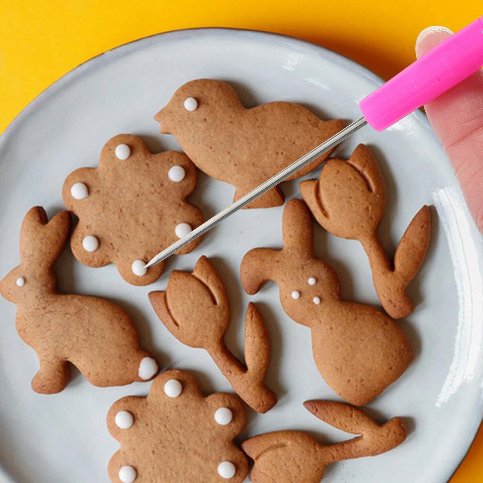 

6Pcs Cake Scribe Tool Sugar Stir Needle Biscuit Baking Safe Light Wear Resistance Compact Size DIY Decorating Supplies