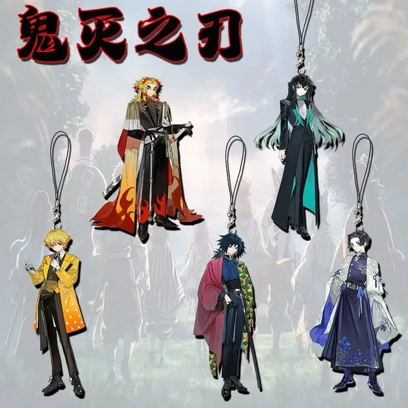 Ghost Killing Blade Purgatory Apricot Shoulang Peripheral Animation anime Mobile Phone Chain Acrylic Student Bag Pendant