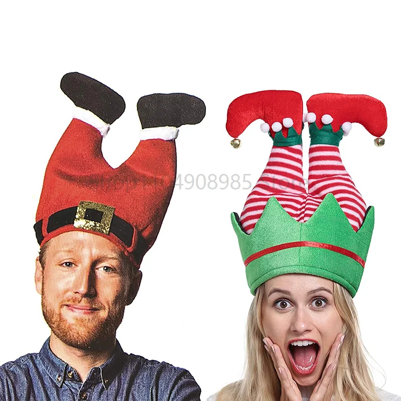 

Unisex Funny Couple Women Elf Pants Santa Hat for Christmas Men Crazy Santa Pants Hat Holiday Gifts Funny and Interesting Gifts