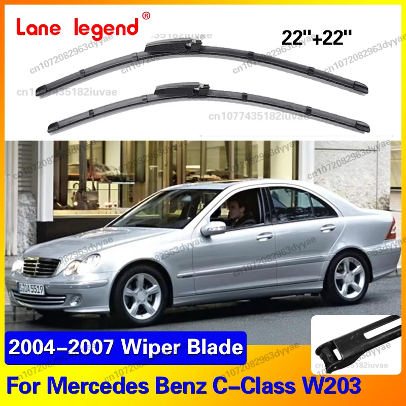 

Wiper Front Wiper Blades For Mercedes Benz C-Class W203 2004-2007 Windshield Windscreen Front Window 22"+22"