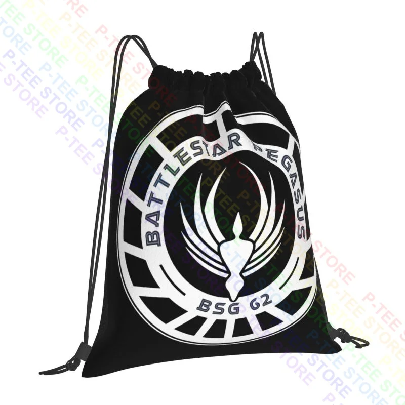 Battlestar Galactica Pegasus Badge Drawstring Bags Gym Bag Fashion Swimming Personalised Multi-function