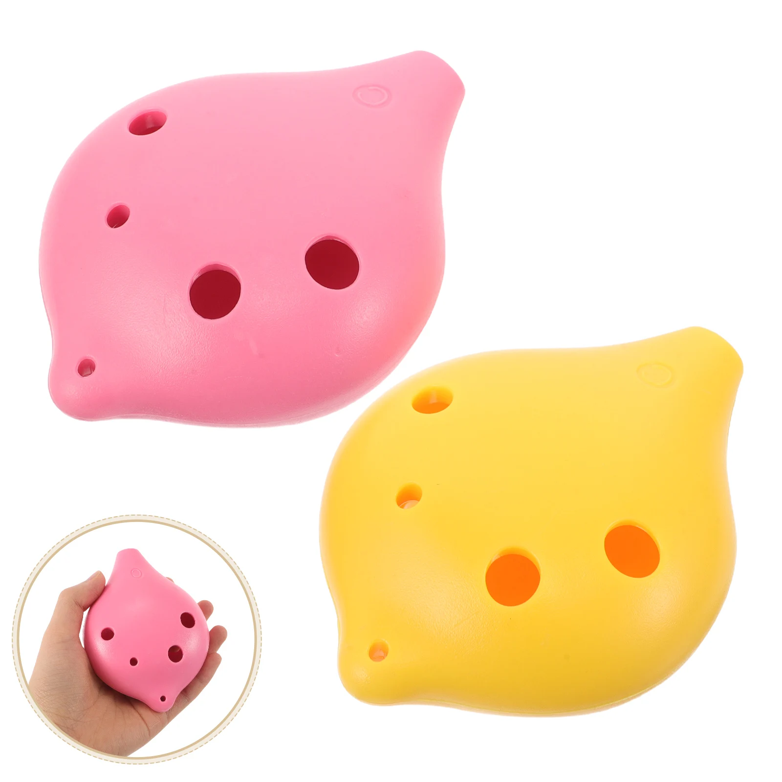 

2pcs 6-Hole Ocarina C Key Mini Wind Musical Instrument For Students Kids Portable Resin Beginner Flute Ancient Chinese