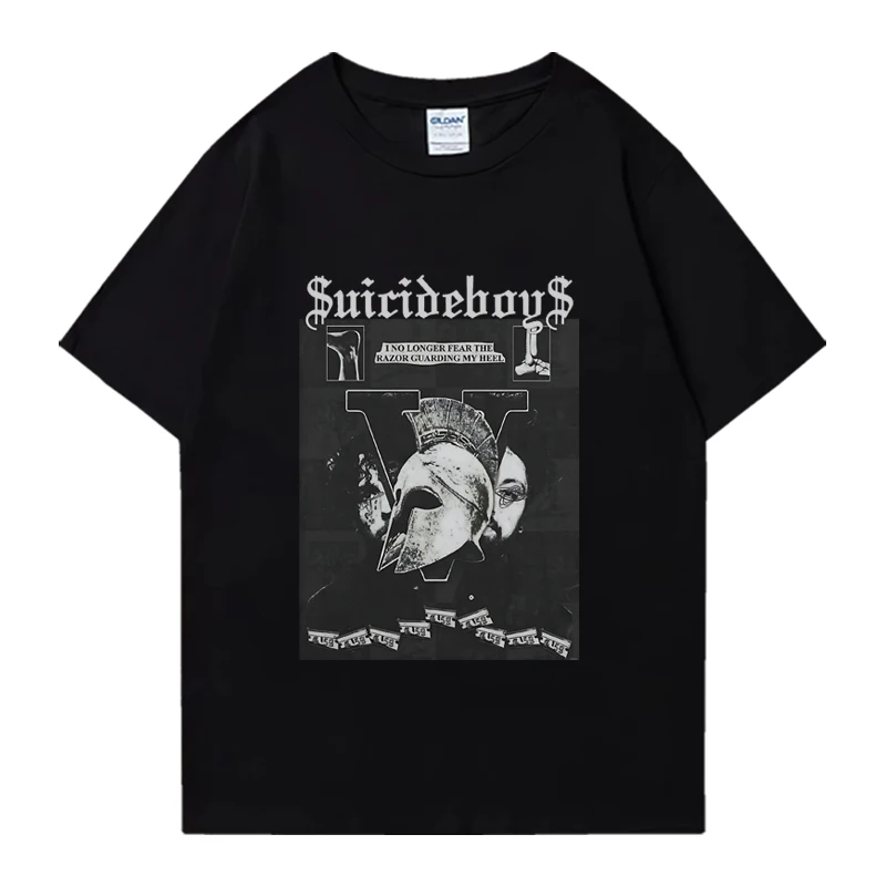 

Hip Hop Band Suicideboys G59 Records black T shirt Unisex 100% Cotton short sleeve t-shirts Men Women vintage Casual streetwear