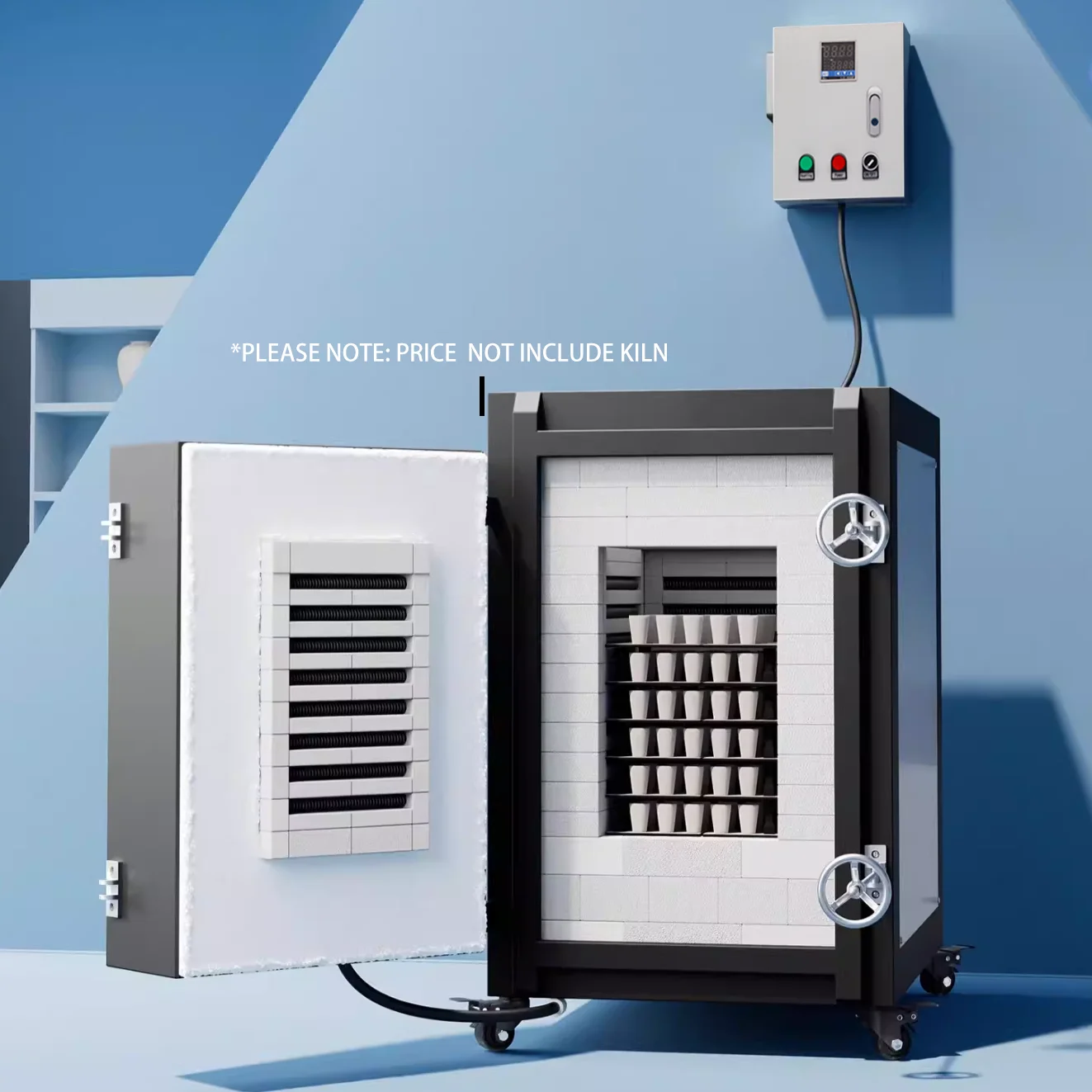 Pottery Electric Kiln Furnace Oven ramp soak temperature control cabinet thermostat Temp. and timer pid temperature controller
