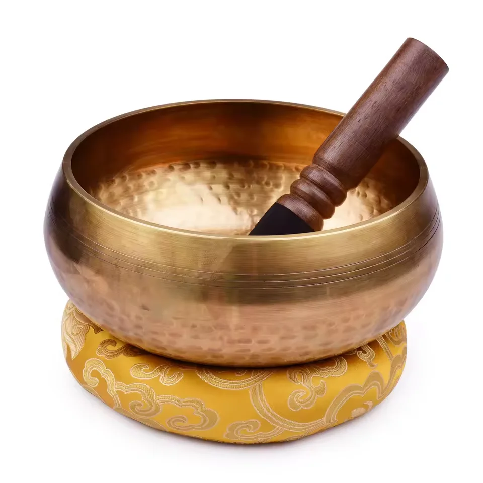 Nepal Tibetan Buddhist Bowl Handmade Buddha Sound Bowl Meditation Singing Bowl for Yoga Chakra Healing Mindfulness Stress Relief