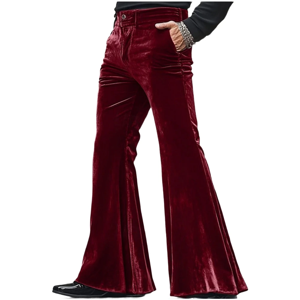 Party Streetwear Bell Bottom Pants Comfortable Fit Four Seasons Wear New Condition Item Regular Clothing Length