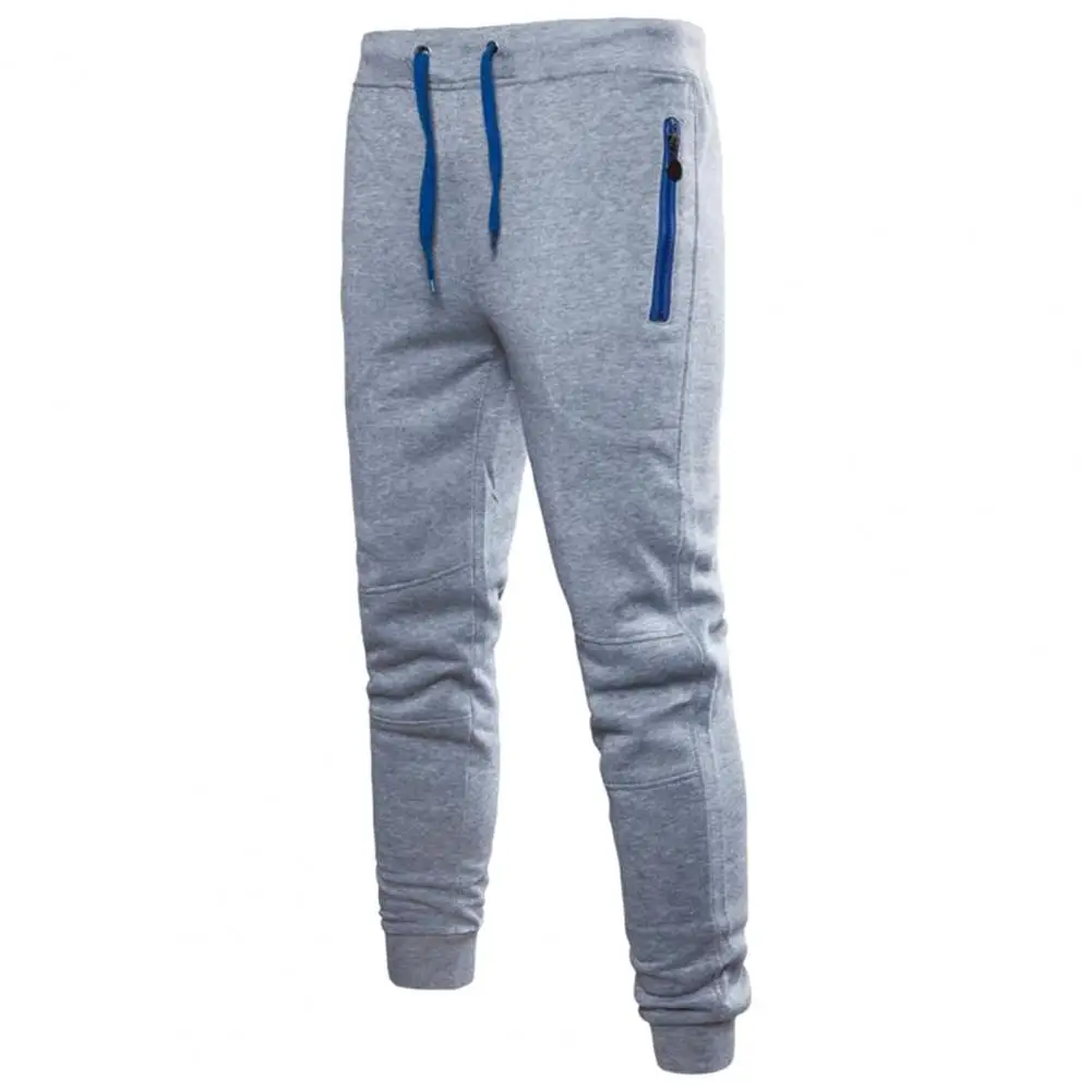 Mens Sports Running Pants With Zipper Pockets Elasticity Long Trousers Tracksuit Fitness Workout Joggers Training Gym Sweatpants