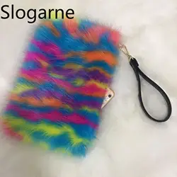 Nepbont Dames Vossenbont Clutch Portemonnee Feestketen Schoudertas Luxe Bruiloft Banket Avondtasje Winter Vrouwelijke Envelop Handtas