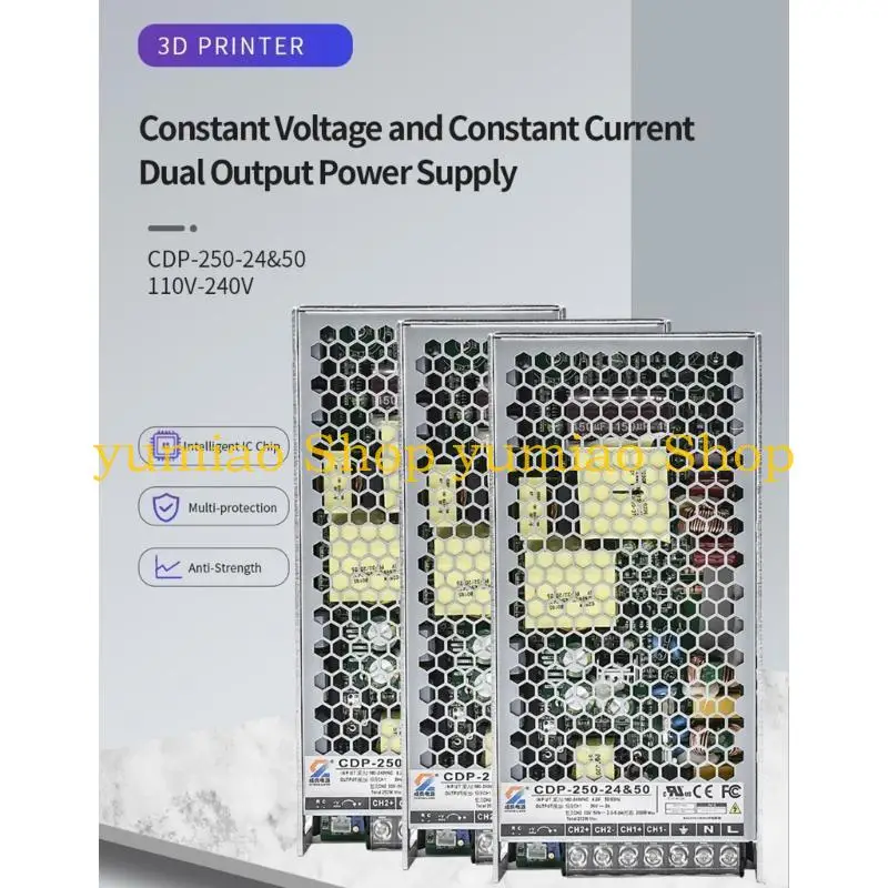 

587B Original 250 24&50 110V 240V Power Supply Efficient Cooling for 3D Printer