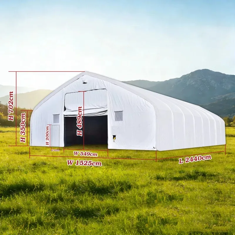Steel Construction Waterproof Durable Modern Design Outdoor Storage Tent Shed for Garden Farm Backyard Use
