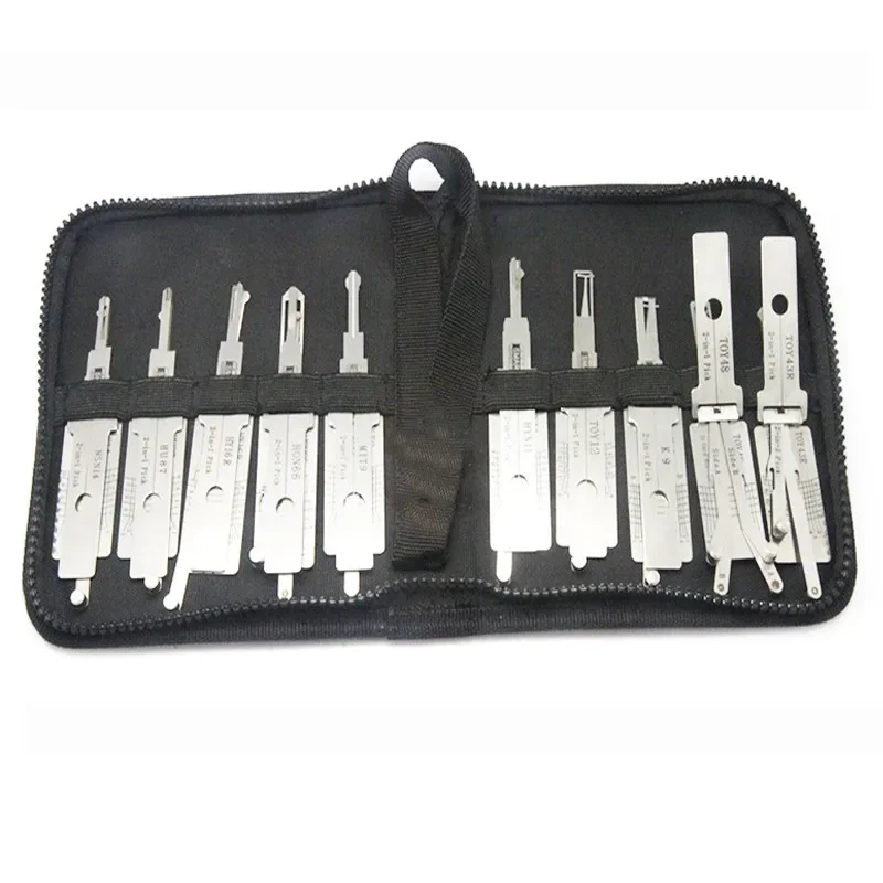 Smart Tools Asian 10PCS 2 IN 1 Lock Pick and Decoder K9 MIT9 TOY48 HY16R HU87 HYN11 NSN14 TOY43R HON66 TOY12 Locksmith Tool