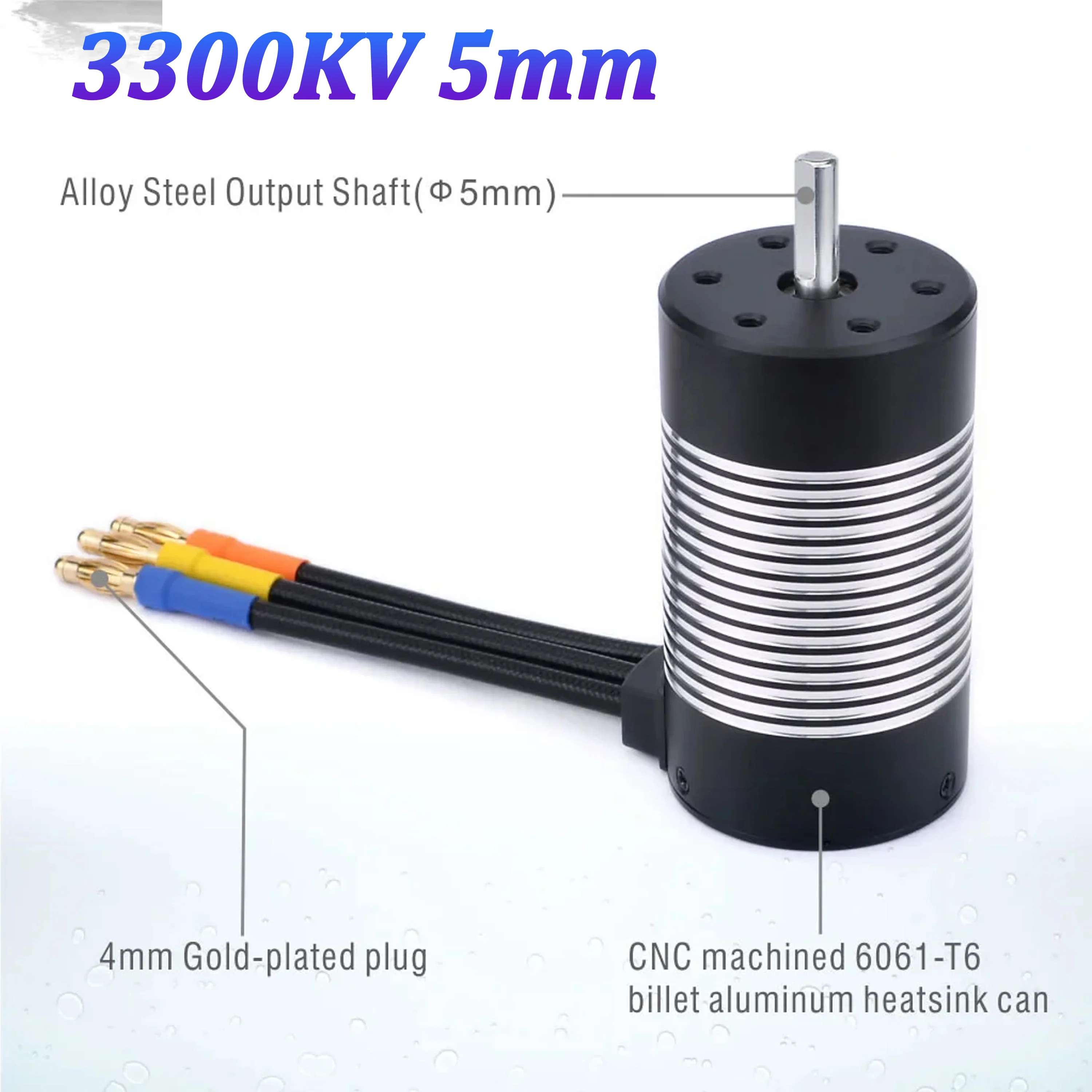 OVERTREFF HOBBY 3660 Waterdichte Borstelloze Motor 3.175/5mm 2600KV 3300KV 3800KV 4300KV voor 1/10 RC Drift Crawler Auto Model Speelgoed Onderdeel