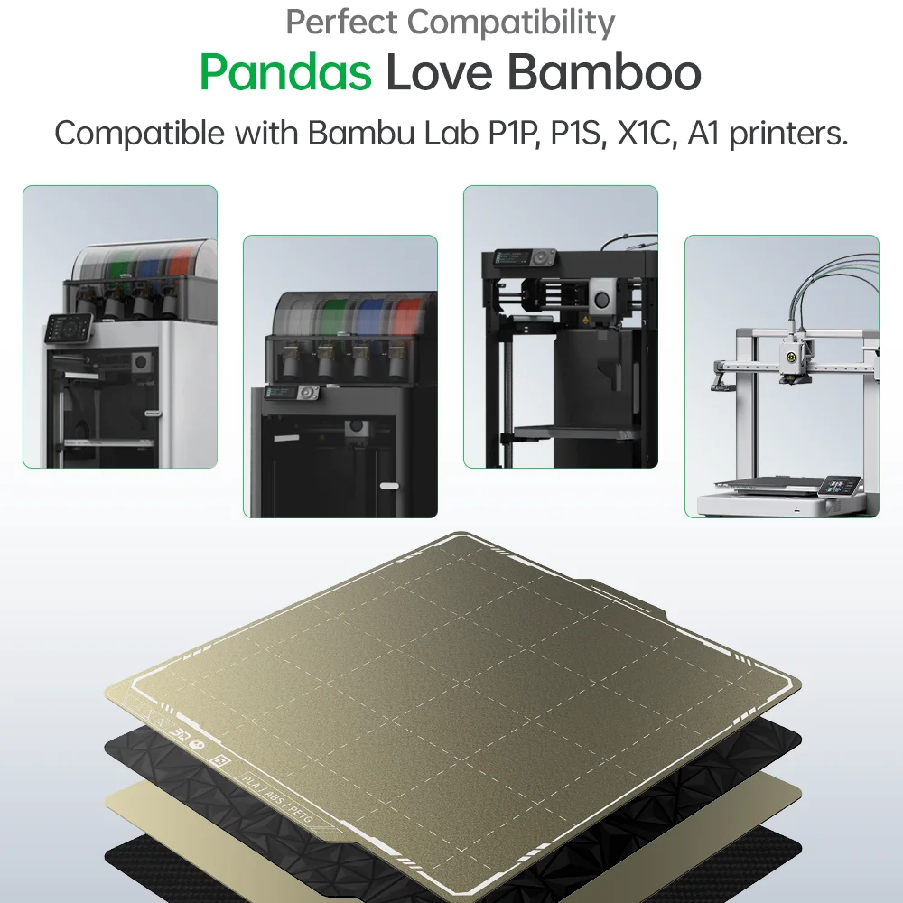 BIGTREETECH Panda Build Plate for Bambulab A1 P1 X1 256mm 180mm Double Side PEI PEO Sheet 3D Printer Bamboo Lab Plate - Image 3