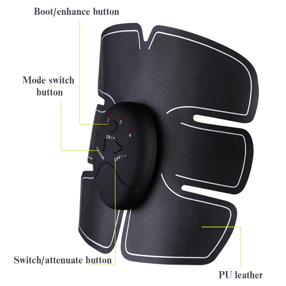 Electric Wireless EMS Muscle Stimulator Buttocks Hip Trainer Abdominal ABS Exercise Fitness Body Slimming Massager Stickers