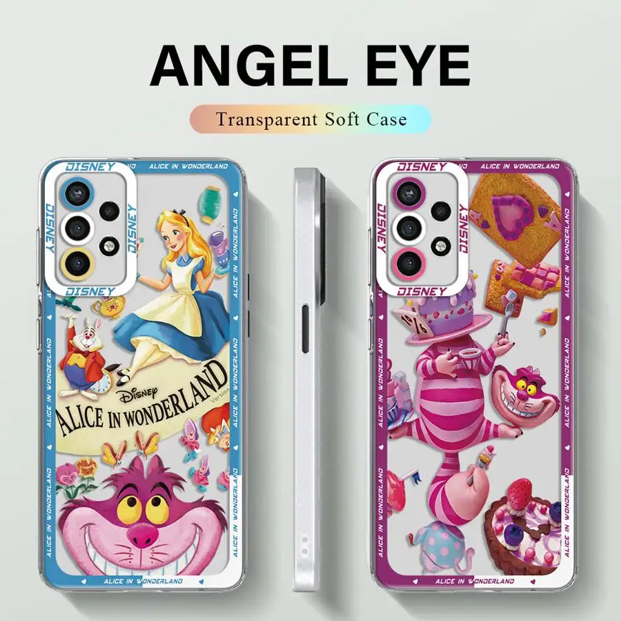 phone Case for Galaxy A31 A50 A50s A51 4G A71 4G A21s A12 A52s 5G A22 A32 A52 A72 4G 5G Disney Alice Cheshire Cat